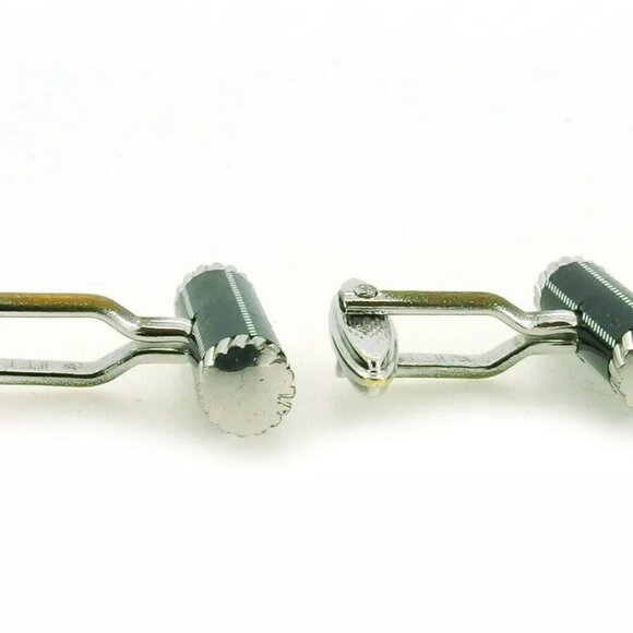 dunhill cuff bar type Silver hardware Authentic Used - Picture 4 of 8